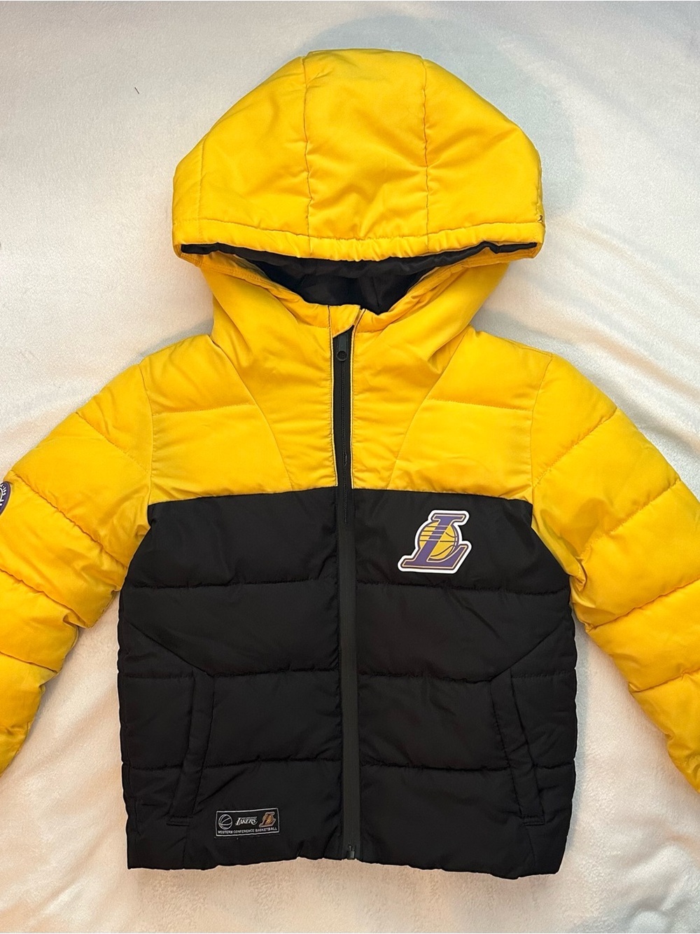 Primark NBA Los Angeles Lakers Kids 6-7 Puffer Jacket Coat Basketball Lebron